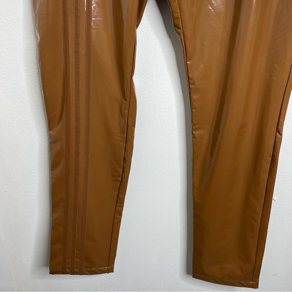 Adidas X Ivy Park Brown Latex Faux Leather Pants Yeezy Beyoncé Size XL NWT - Picture 7 of 16